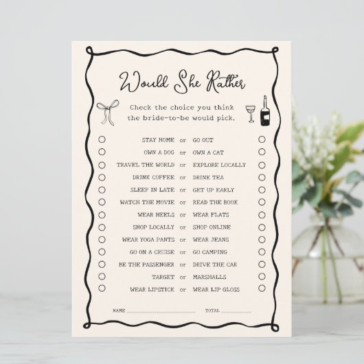 Schwarz-Italienisches Brautparty würde sie eher sp Einladung (Stehend Vorderseite)