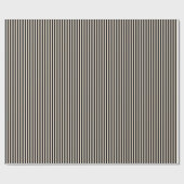 schwarz-ivory gestreift geschenkpapier (Flach)