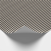 schwarz-ivory gestreift geschenkpapier (Ecke)