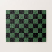 Schwarz-Jäger-Grün-Muster Puzzle (Horizontal)
