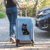 Schwarz-Japanischer Spitz Aufkleber (Koffer Insitu)