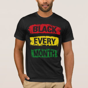 Schwarz jeden Monat Schwarze Rechte afrikanische G T-Shirt