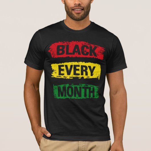 Schwarz jeden Monat Schwarze Rechte afrikanische G T-Shirt (Vorderseite)