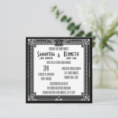 Schwarz & Jegliche Farbe Große Gatsby Geometrische Einladung (Stehend Vorderseite)