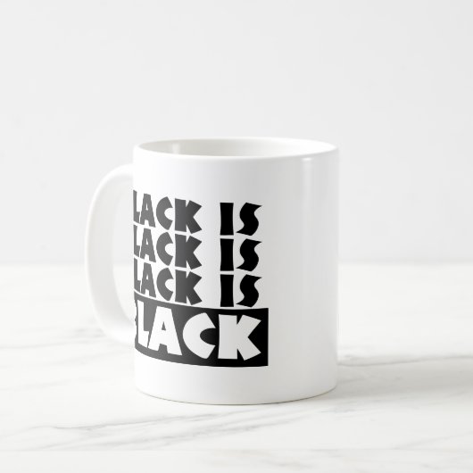 Schwarz Kaffeetasse (Vorderseite Links)