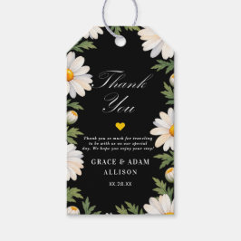 Schwarz | Kamillen-Hochzeit Geschenkanhänger
