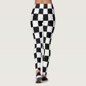 Schwarz kariert leggings (Rückseite)