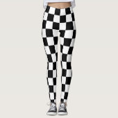 Schwarz kariert leggings (Vorderseite)