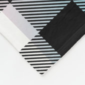 Schwarz karierte Muster auf Pastellfarben ombre Fleecedecke (Ecke)