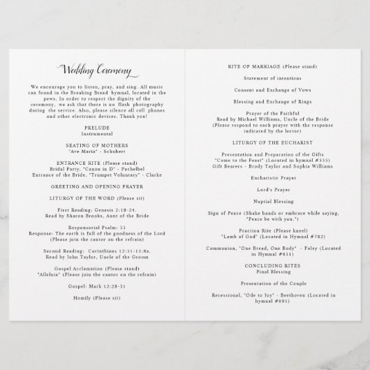 Schwarz-Katholische Hochzeit mit Vollmassenprogram (Rückseite)