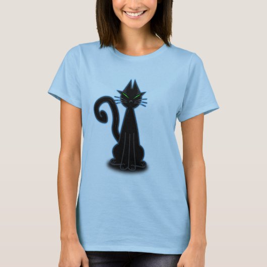 Schwarz-Katze T-Shirt (Vorderseite)
