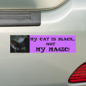 Schwarz-Katzemond, MEIN CAT IST… NICHT MEINE MAGIE Autoaufkleber (Auf Auto)