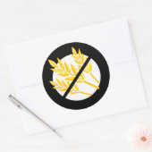 Schwarz Kein Gluten Symbol Keine Weize Runder Aufkleber (Umschlag)