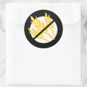 Schwarz Kein Gluten Symbol Keine Weize Runder Aufkleber (Tasche)