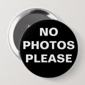 Schwarz Keine Fotos Bitte Button-On-Taste Button (Vorne & Hinten)