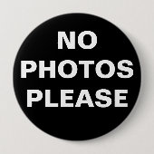 Schwarz Keine Fotos Bitte Button-On-Taste Button (Vorderseite)