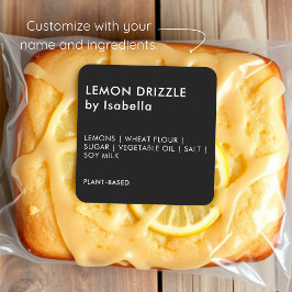 Schwarz | Kennzeichnung von selbst hergestellten K Quadratischer Aufkleber