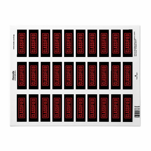 Schwarz klassifiziert (Vorne)