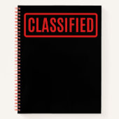 Schwarz klassifiziert notizblock (Vorderseite)