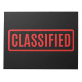 Schwarz klassifiziert notizblock (Vorderseite)