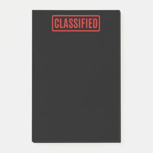 Schwarz klassifiziert post-it klebezettel