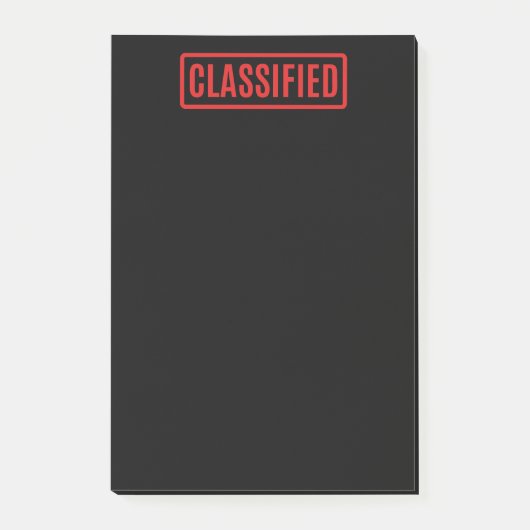 Schwarz klassifiziert post-it klebezettel (Vorderseite)