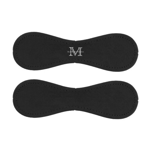 Schwarz Klassisches Monogramm und Name Baseball (Paneele)