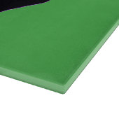 Schwarz Klee grüne Glasspanplatte Schneidebrett (Ecke)