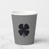 Schwarz-Klee-Papiertücher Pappbecher (Vorderseite)