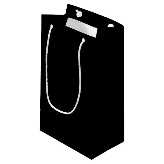 Schwarz Kleine Geschenktüte (Vorderseite Schrägansicht)