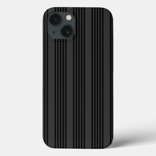 Schwarz-Kohle-Fünf-Streifen-Muster Case-Mate iPhone Hülle (Rückseite)