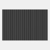 Schwarz-Kohle-Fünf-Streifen-Muster Geschenkpapier Set (Vorderseite 3)