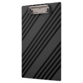 Schwarz-Kohle-Fünf-Streifen-Muster Klemmbrett (Links)