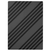 Schwarz-Kohle-Fünf-Streifen-Muster Klemmbrett (Rückseite)