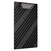 Schwarz-Kohle-Fünf-Streifen-Muster Klemmbrett (Rechts)