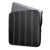 Schwarz-Kohle-Fünf-Streifen-Muster Laptopschutzhülle (Vorderseite Links)
