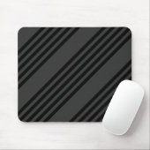 Schwarz-Kohle-Fünf-Streifen-Muster Mousepad (Mit Mouse)