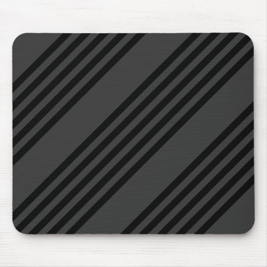 Schwarz-Kohle-Fünf-Streifen-Muster Mousepad (Vorne)