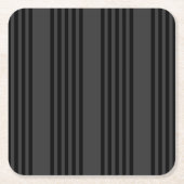 Schwarz-Kohle-Fünf-Streifen-Muster Rechteckiger Pappuntersetzer (Vorderseite)