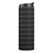 Schwarz-Kohle-Fünf-Streifen-Muster Thermosbecher (Nach links gedreht)
