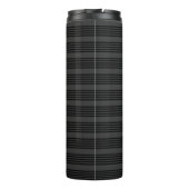 Schwarz-Kohle-Fünf-Streifen-Muster Thermosbecher (Rückseite)