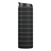Schwarz-Kohle-Fünf-Streifen-Muster Thermosbecher (Nach rechts gedreht)