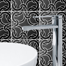 Schwarz & Kohle Knotenteile Nahtlose Muster Tile
