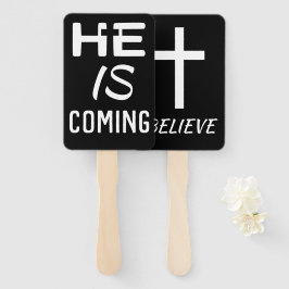 schwarz, kommt er das Kreuz glauben Fächer