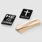 schwarz, kommt er das Kreuz glauben Fächer (Non-assembled)