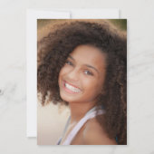 Schwarz-Königsblauer Ballon Foto Einladung (Rückseite)