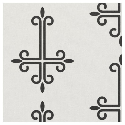 Schwarz-Kopf-Kreuz Stoff (Nahaufnahme)