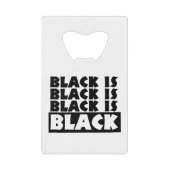 Schwarz Kreditkartenflaschenöffner (Vorderseite)