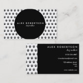 Schwarz-Kreislauf-und weißer Pfostendruck Visitenkarte (Vorne/Hinten)