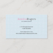 Schwarz Kronleuchter Blau Interieur Design Visitenkarte (Rückseite)